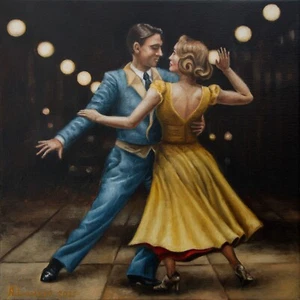 Still Swinging 2025 (oil on canvas by Alex Lavrov) 10"x10" realism, symbolism - Picture 1 of 3