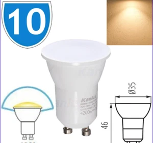 Trade Pack 10x Mini GU10 MR11 2W LED Glühbirne Lampe warmweiß 35mm Ersatz - Bild 1 von 3