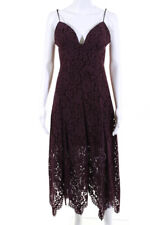 Lovers + Friends Womens Lantern Lace Shift Dress Purple Size Medium 10877387