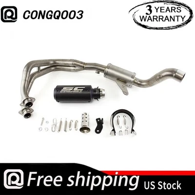 YZF R7 2021-2025 para Yamaha sistema completo cabezal de escape tubo silenciador puntas negro Foto 1 de 4