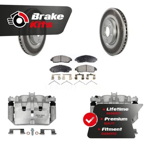 Front Disc Brake Caliper Coat Rotors And Ceramic Pad Kit For 2007-2013 Acura MDX - Picture 1 of 1