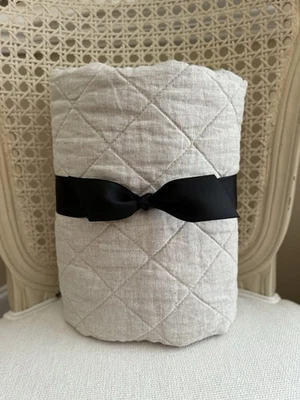 Pottery Barn lino belga lino diamante euro farsa (1) lino seminuevo Foto 1 de 4