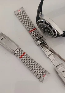 JUBILEE BAND 20MM FOR ROLEX DATEJUST 16013 16233 16234 SUBMARINER GMT I II LOCK - Zdjęcie 1 z 8