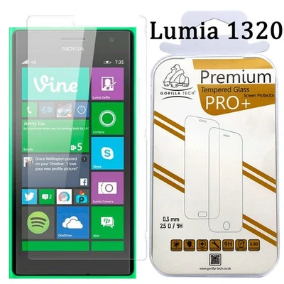Lumia 1320 Screen Protector Tempered Glass 100% Gorilla Shield Guard Nokia - Image 1 of 3