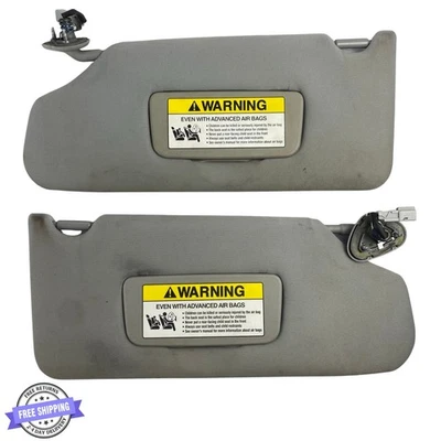 2003-2007 Honda Accord Driver & Passenger Side Sun Visor Set Pair Gray - Image 1 of 4