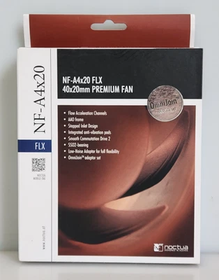 Noctua NF-A4x20 FLX 40mm x 20mm Premium Fan, 3-Pin, 5,000 RPM, Beige Brown, New - Image 1 of 4