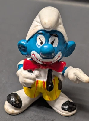 Figura PVC Pitufo Payaso Pitufo Vintage 2" Peyo Schleich 1978 Foto 1 de 4