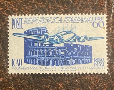ITALIA 1952 AVIACIÓN CIVIL (Scott 611) en muy buen estado MNH Foto 1 de 2
