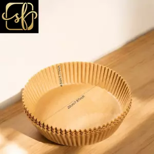 Round 30 Pcs Air Fryer Disposable Parchment Paper Liner Oil-Proof Paper Tray Non - Picture 1 of 2