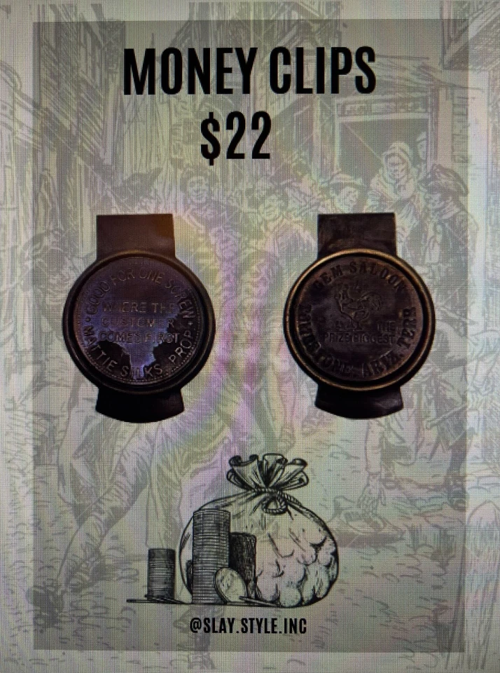 Cartera de dólar en efectivo oxidada vintage clips de dinero salón de gemas y buena para un tornillo Foto 1 de 4