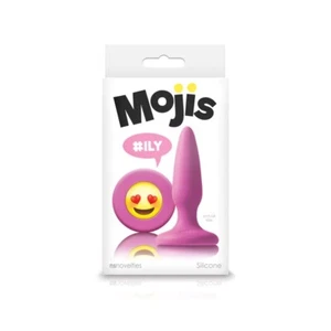 Anal Plug Pink Mojis #ILY By Ns Novelties Unisex Small Size Silicone Sex Toy - Picture 1 of 2