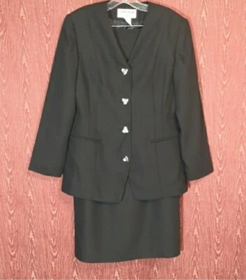 Traje Falda St. Anthony Talla 12 Negro 2 Piezas MUJER NEGOCIOS/CENA/IGLESIA  Foto 1 de 4