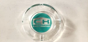 Bandeja de cenizas de vidrio transparente pesado Charterhouse (Boston) vintage. - Imagen 1 de 7