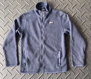 Patagonia Better Sweater Jacket Kids L/12 Full Zip Navy Fleece Lined - Picture 1 of 11