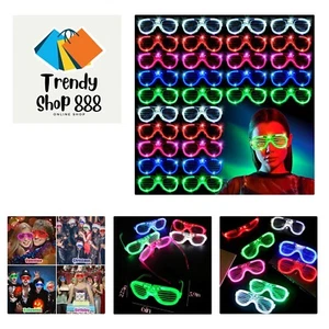 70 Packs LED Glasses 5 Neon Colors glow in the dark party supplies Favor for ... - Picture 1 of 10