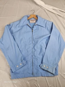Vintage 1950s McGregor Drizzler Gabardine Ricky Jacket Blue - Sz 38 - Picture 1 of 11
