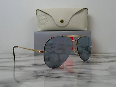 Ray-Ban RB3584 Blaze Gold Frame Mirrored Aviator Sunglasses Size 61-13-140 3N. - Image 1 of 4