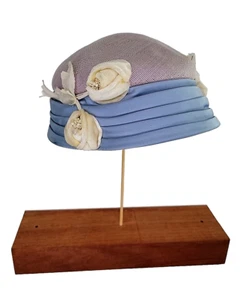 Vintage 1960's Lavender Straw Style Women's Hat Christine Original's Park Ave NY - Picture 1 of 7