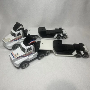 (2) 1989 Vintage REMCO Semi-Truck NASA - 10” Long - White, space shuttle - Picture 1 of 10