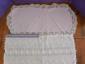 LOT of 5 Vintage various Lace Crochet Hand Embroidery Table Runners Dresser - Picture 1 of 12