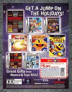 Namco Games Pac-Man Toys R Us Nintendo GameCube Print Ad Original Art 7.75x10.50 - Picture 1 of 1