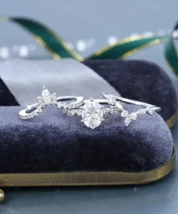 1.85 Ct Lab Grown Oval Diamond 14k Gold Ring E-F Color VVS1 VS1 IGI Certified - Picture 1 of 5