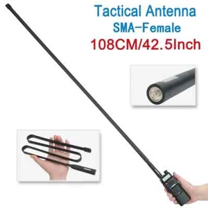 Female Tactical Antenna VHF/UHF For Baofeng UV-5R UV-82 Two Way Radio - Picture 1 of 6