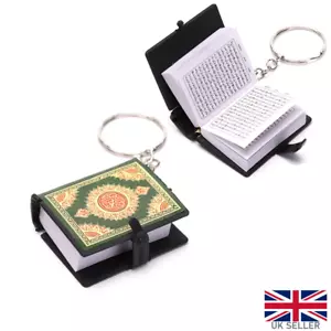 Mini Quran Keyring Arabic Book Keychain Islam Muslim Gift Ramadan Eid Koran UK - Picture 1 of 4