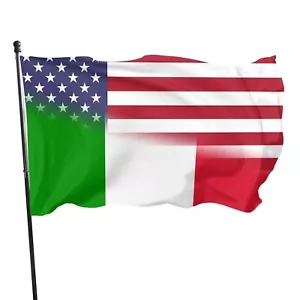 American Flag And Italian Flag Flag 3x5 Feet Banner Flag Outdoor Indoor Decor... - Picture 1 of 5
