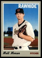 2019 Topps Heritage Minors Base #106 Matt Mercer - Visalia Rawhide