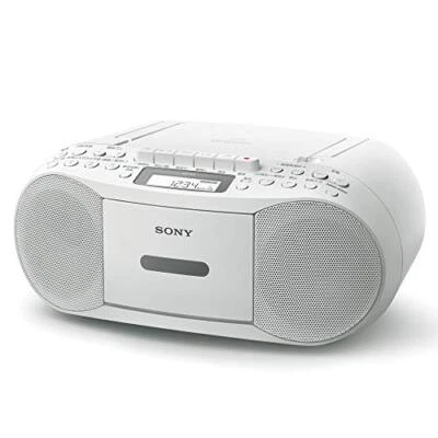 SONY CFD-S 70 CD Boombox with Recorder FM AM Wide-FM White Radio CDcassette Tape — 第 1/4 张图片