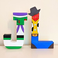 Toy Story Buzz Woody letters handpainted Lightyear boys bedroom decor gift kids