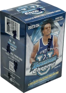2023-24 Bowman University Chrome Basketball 7-Pack Blaster Box - Picture 1 of 7