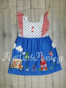NEW Boutique Back to School Girls Sleeveless Ruffle Dress - Picture 1 of 6