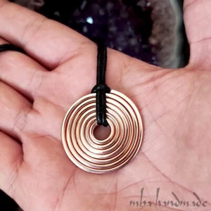 Reines Kupfer Handarbeit Spirale Wikinger Anhänger - Handwerk Unikat Schmuck - Bild 1 von 9