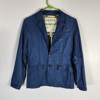 Guess Denim Jacket Girls 12/14 Blue Long Sleeve Casual Preppy - Image 1 of 4