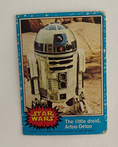 Star Wars Scanlens 1977 Card #2 - The little droid R2-D2  - VG to Exc Con