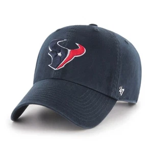 47 Brand NFL Houston Texans Clean Up Hat! Dad Style Cap Navy Blue TX Texas Watts - Picture 1 of 2