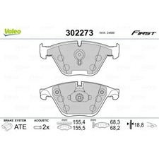 VALEO brake lining set, disc brake suitable for BMW BMW (BRILLIANCE) 302273