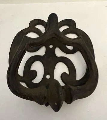 Classic Style Wrought Iron Door Knocker Rustic Distressed  Scrolling 5 x 5 - Image 1 of 4