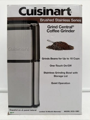 Molinillo de café central Cuisinart Grind acero inoxidable DCG-12BC NUEVO EN CAJA Foto 1 de 4