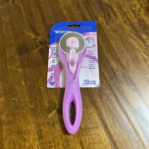 Pink Westcott Rotary Cutter 45mm Titanium Bonded Crafting/Scrapbooking/Cards - Picture 1 of 4