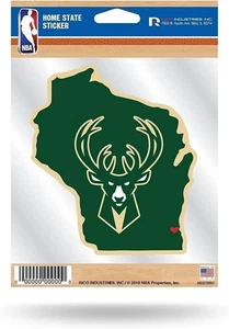 Milwaukee Bucks 5 Inch Die Cut Sticker Decal Home State Design Full Adhesive... - Picture 1 of 1