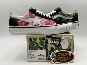 Vans Old Skool 36 A Bathing Ape Bape ABC Camo 2024 Size 8 Authentic VNDS Low - Picture 1 of 11