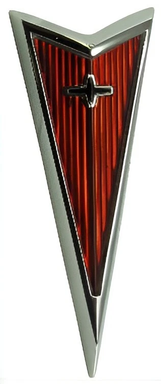 1971-72 PONTIAC GRAND PRIX emblema do painel cabeçalho - Imagem 1 de 1