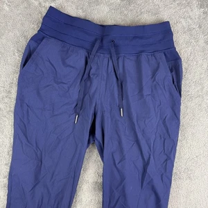 Lululemon Jogginghose Damen 4 dunkelblau kurz elastische Bündchen Kordelzug Taschen - Bild 1 von 8