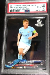2017-18 Topps Chrome UEFA Kevin De Bruyne #69 PSA 10 Gem Mint 2018 Champions b - Picture 1 of 2