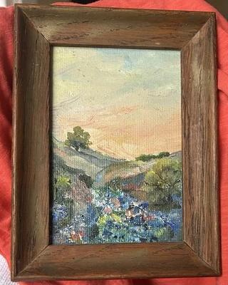 Pintura al óleo original en miniatura “Texas Spring” Foto 1 de 4