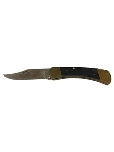 Vintage 1974-1980 Buck USA 110 2 Dot Lock Back Pocket Knife Hunting - Picture 1 of 11