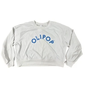 Lululemon X Olipop Softstreme Sweatshirt Size 10 Rare Pullover Off White Merch - Picture 1 of 6